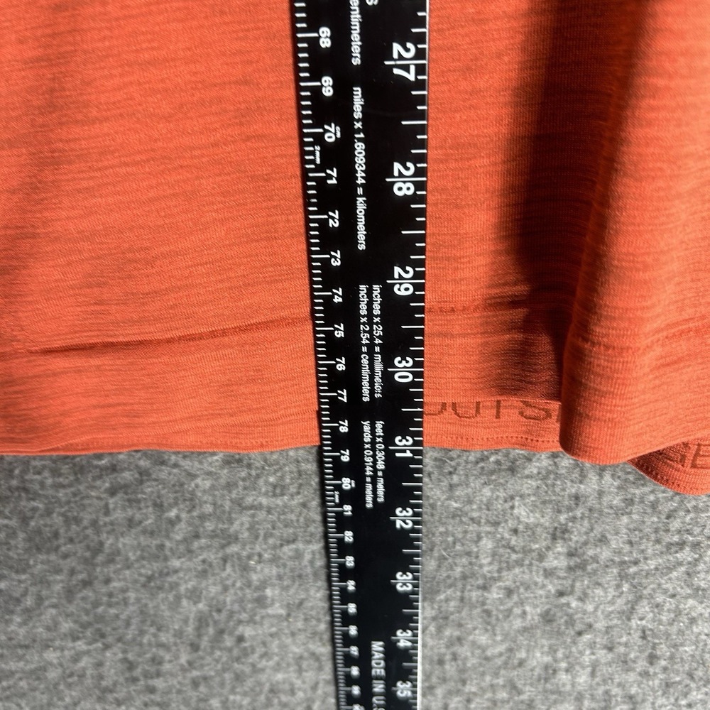 Lululemon Shirt Mens XL Orange Long Sleeve Metal Vent Henley Athleisure - Picture 8 of 12